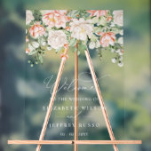 Botanical Blush Pink Floral Wedding Welcome Sign Acrylschild (Neutral)