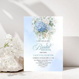 Botanical Boho Blue Floral Bridal Shower Invitatio Einladung