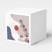 Botanical Boho Blue Magenta Geschenkschachtel (Vorderseite)