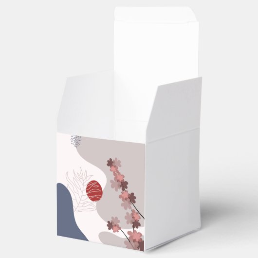 Botanical Boho Blue Magenta Geschenkschachtel (Geöffnet)