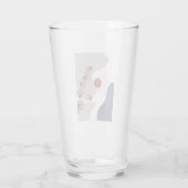 Botanical Boho Blue Magenta Glas (Rückseite)