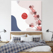 Botanical Boho Blue Magenta Leinwanddruck (Insitu (Schlafzimmer))