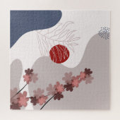 Botanical Boho Blue Magenta Puzzle (Horizontal)