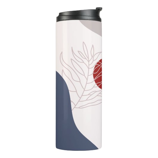 Botanical Boho Blue Magenta Thermosbecher (Nach links gedreht)