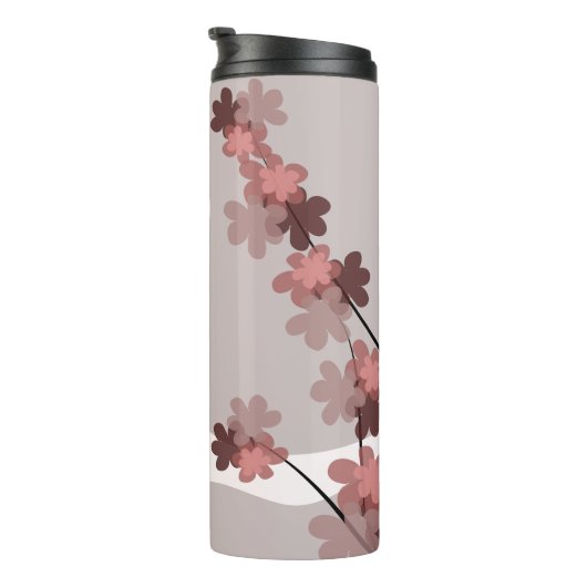 Botanical Boho Blue Magenta Thermosbecher (Nach rechts gedreht)