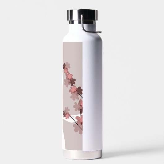 Botanical Boho Blue Magenta Trinkflasche (Links)