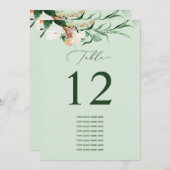 Botanical Boho Custom Guest Name Tischnummer (Vorne/Hinten)