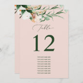 Botanical Boho Custom Guest Name Tischnummer (Vorne/Hinten)