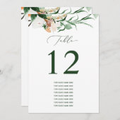 Botanical Boho Custom Guest Name Tischnummer (Vorne/Hinten)