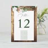 Botanical Boho Custom Guest Name Tischnummer (Stehend Vorderseite)