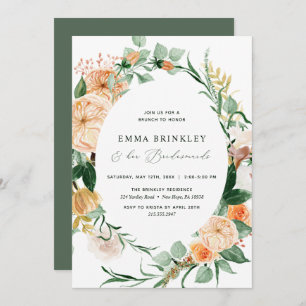 Botanical Boho Floral Bridesmaids Luncheon Brunch Einladung