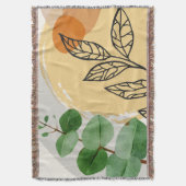 Botanical Boho Green Orange Decke (Vorderseite Vertikal)