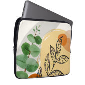 Botanical Boho Green Orange Laptopschutzhülle (Vorne Rechts)