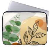 Botanical Boho Green Orange Laptopschutzhülle (Vorderseite)