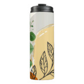 Botanical Boho Green Orange Thermosbecher (Vorderseite)