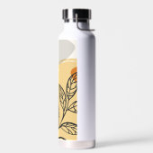 Botanical Boho Green Orange Trinkflasche (Links)