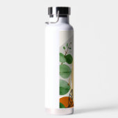 Botanical Boho Green Orange Trinkflasche (Rechts)