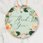 Botanical Boho Sage Grüne Wasserfarbe Vielen Dank Geschenkanhänger (Vorderseite)