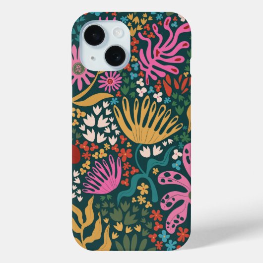 Botanical Boho Series Green Case-Mate iPhone Hülle (Rückseite)