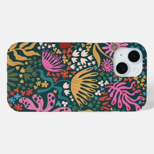 Botanical Boho Series Green Case-Mate iPhone Hülle (Rückseite (Horizontal))