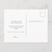 Botanical boho  we've moved  again ankündigungspostkarte (Rückseite)