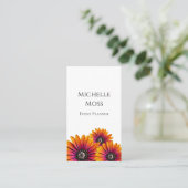 Botanical Boho Whimsical Daisies Visitenkarte (Stehend Vorderseite)