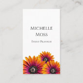 Botanical Boho Whimsical Daisies Visitenkarte (Vorderseite)