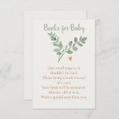 Botanical Books for Baby Card – Minimal Eucalyptus Begleitkarte (Vorne/Hinten)