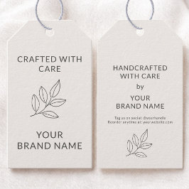 Botanical Branding Small Business Minimalist Hang  Geschenkanhänger