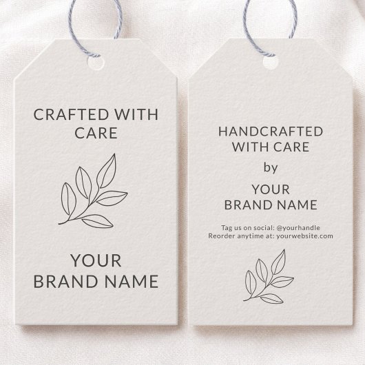 Botanical Branding Small Business Minimalist Hang Geschenkanhänger