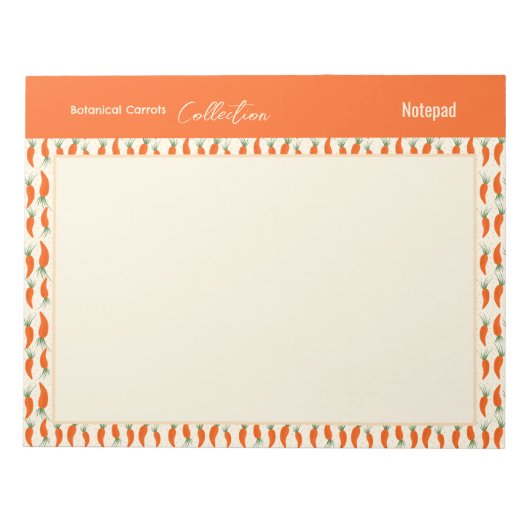Botanical Carrots Collection Notizblock (Vorderseite)
