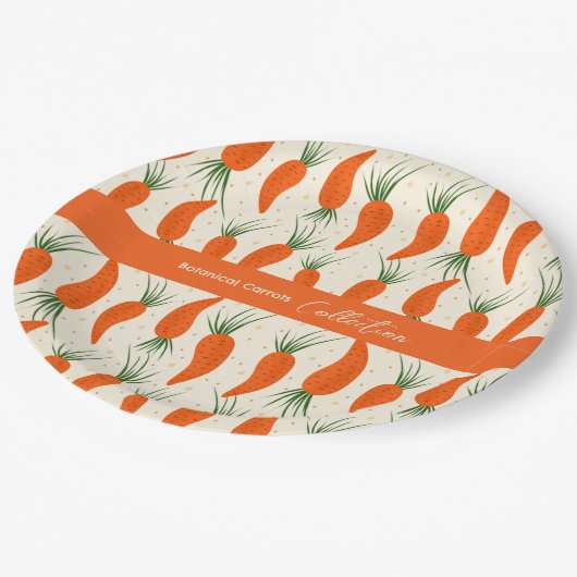 Botanical Carrots Collection Pappteller (Schrägansicht)
