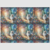 Botanical Cat Bliss Whimsical Woodland Decoupage Seidenpapier (Vorderseite)