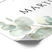 Botanical Celebrating the Life of Photo Funeral Poster (Ecke)