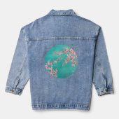 Botanical Cherry Blossom Denim Jacket Jeansjacke (Rückseite)
