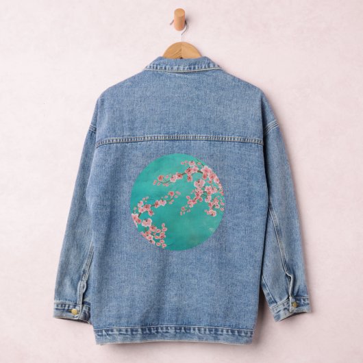 Botanical Cherry Blossom Denim Jacket Jeansjacke (Hangar)