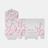 Botanical Cherry Blossoms Pink Gray Thank You Geschenkschachtel (Ungefaltet)