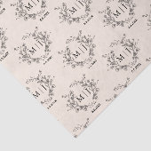 botanical chic typography monogram wedding  seidenpapier (Ausschnitt)