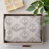 botanical chic typography monogram wedding  seidenpapier (Geschenk)