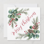 Botanical Christmas Card  Feiertagskarte (Vorderseite)