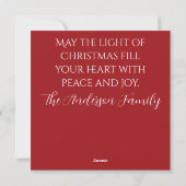 Botanical Christmas Card  Feiertagskarte (Rückseite)