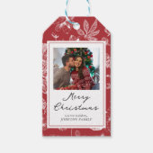 Botanical Christmas Favor Tags Geschenkanhänger (Vorderseite)