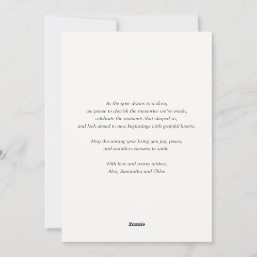 Botanical Christmas Feiertagskarte (Rückseite)