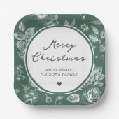 Botanical Christmas Pappteller (Vorderseite)