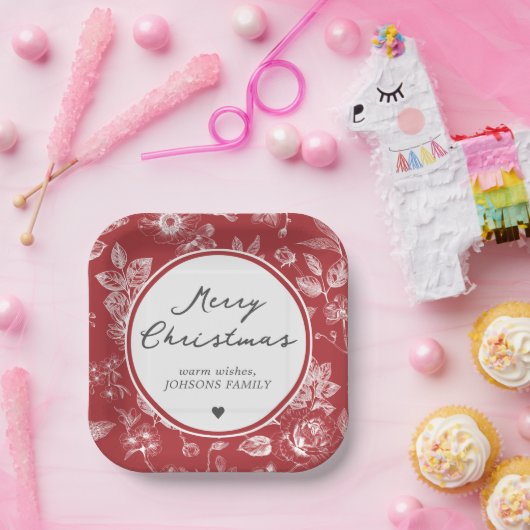 Botanical Christmas Pappteller (Party)