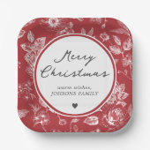 Botanical Christmas Pappteller (Vorderseite)
