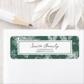 Botanical Christmas Return Address Label (Insitu)