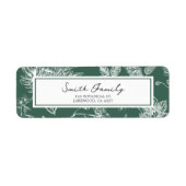 Botanical Christmas Return Address Label (Vorne)