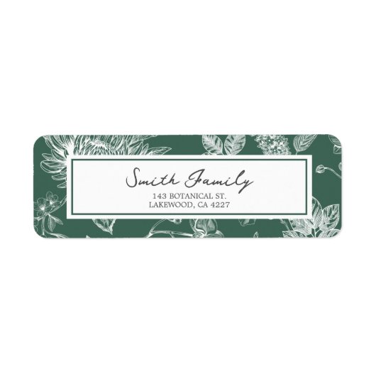 Botanical Christmas Return Address Label (Vorne)