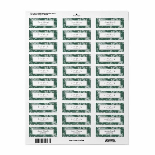 Botanical Christmas Return Address Label (Vorne)